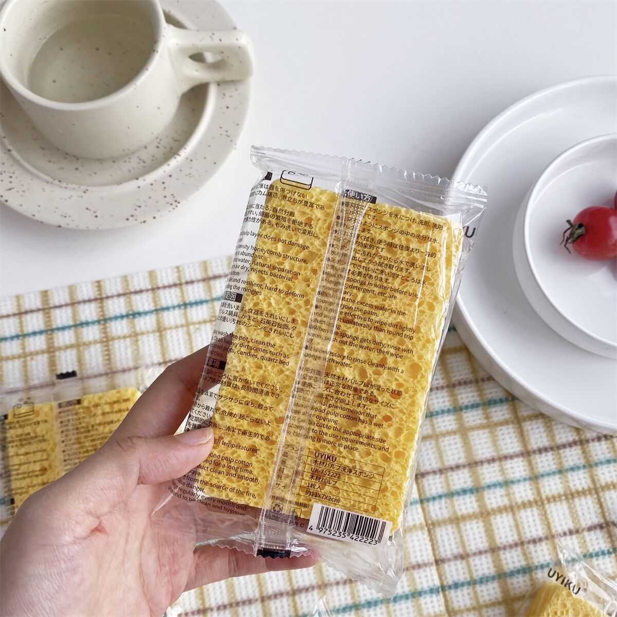 Kitchen Multi-Functional Cleaning Sponge Brush To Remove Oily Cleaning Block High-Density Water Absorption Descaling Dish Washing Brush