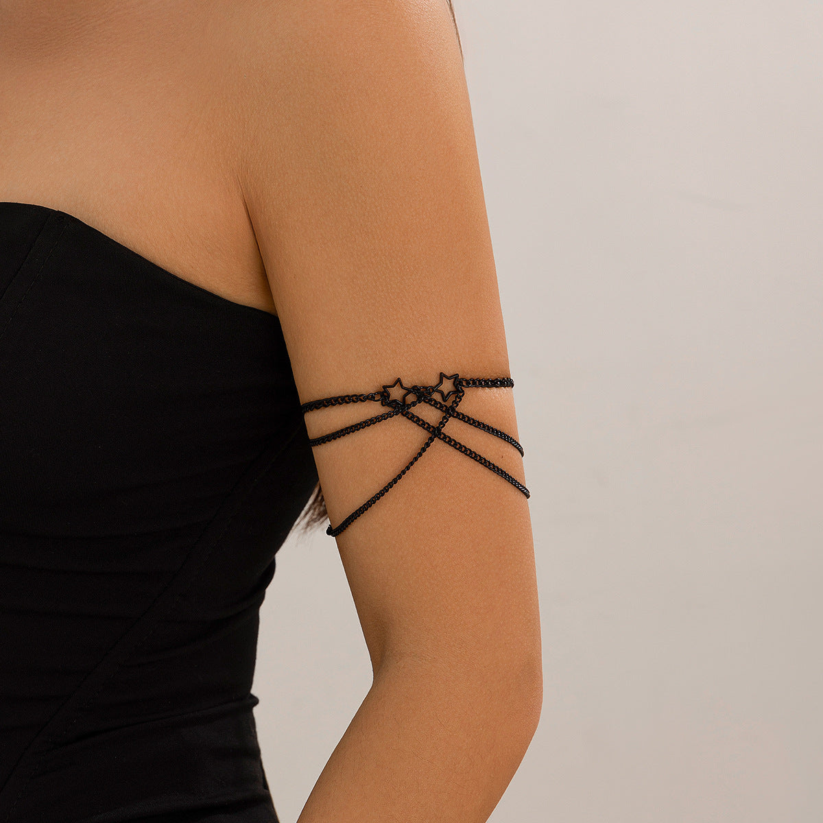 Ethnic style punk adjustable alloy pentagram cross Leg Chain