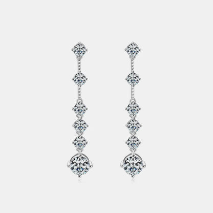 4 Carat Moissanite 925 Sterling Silver Earrings
