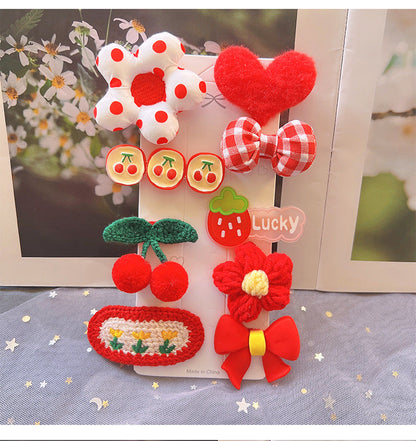 Children's Plush Hair Clip Autumn and Winter New Hair Accessories Little Girls' Hair Clip Cute Headwear