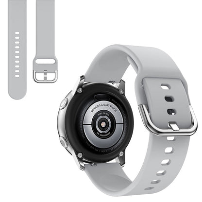 Suitable for Samsung Galaxy Watch Active2 Solid Color Silicone Strap 20/22mm Universal Strap