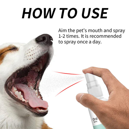 Pet Mint Fresh Breath Spray, Clean Your Dog's Bad Breath Fresh Breath Care