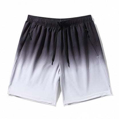 Men's Summer Ice Silk Gradient Sports Beach Shorts