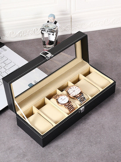 Simple And Creative Leather Watch Storage Box