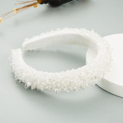 Ins New Baroque Hand-Sewn Stellalou Headband Full Of Crystal Headband