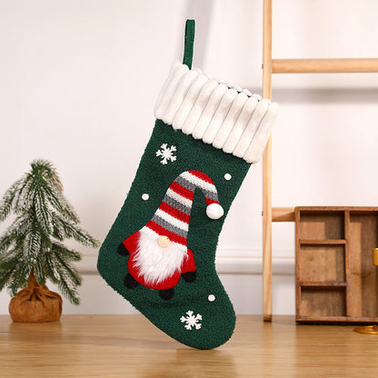 Christmas decorations, candy socks, embroidered Santa Claus socks, Christmas children's gifts, socks, gift bags, pendants