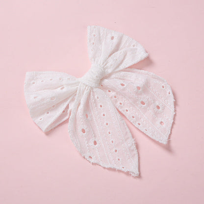 One Word Clip Color Cotton Baby Girl Hairpin