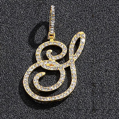 Hip hop accessories grass letter pendant melon seed buckle Cuban chain accessory
