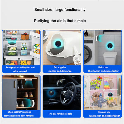 Portable deodorizing deodorizing sterilizing air purifier