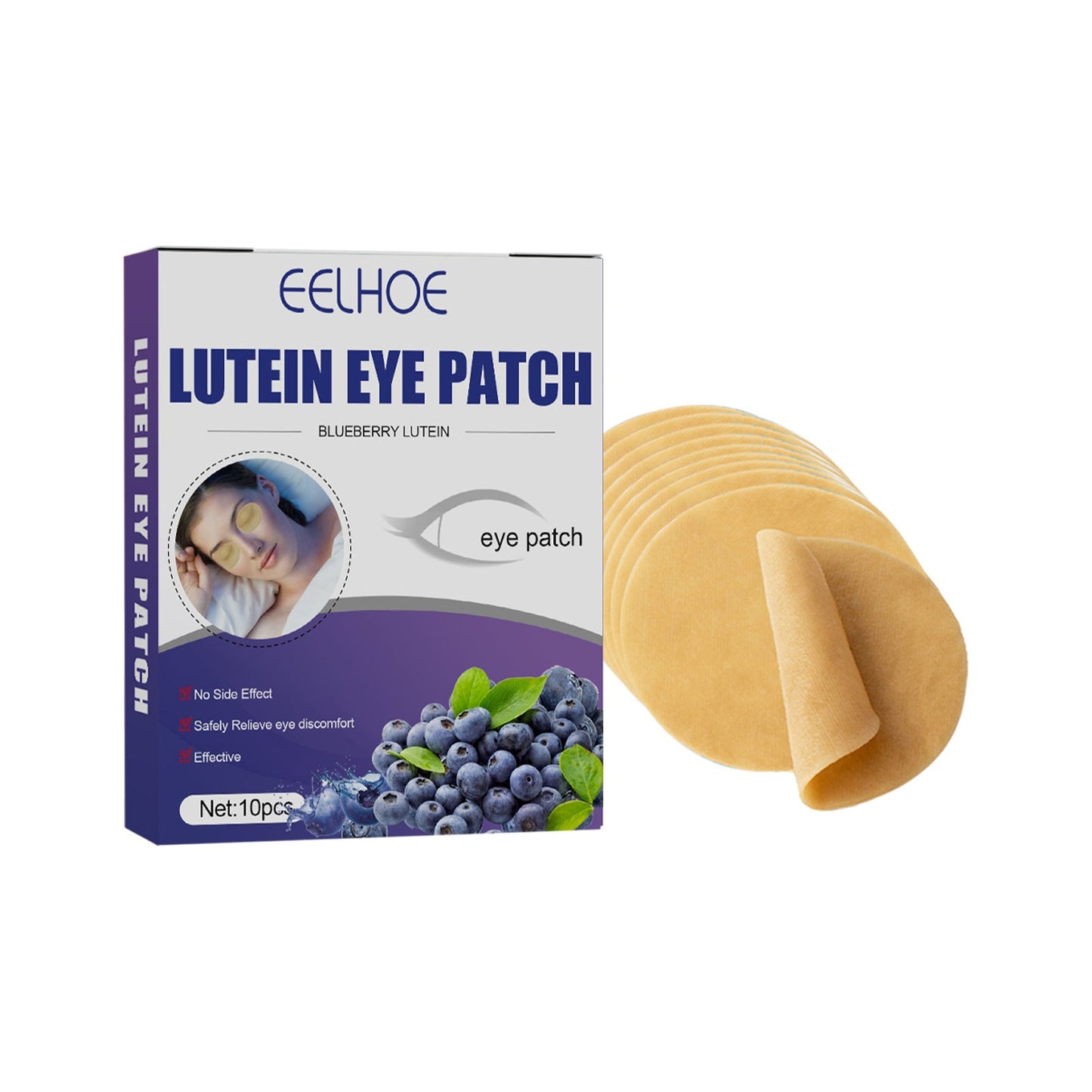 Blueberry Lutein Eye Care Patch, Relieve Eye Fatigue Cold Compress Sleep Eye Care Close Eye Mask Patch