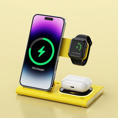 3 In 1 15W Wireless Charger Magnetic Night Light Stand