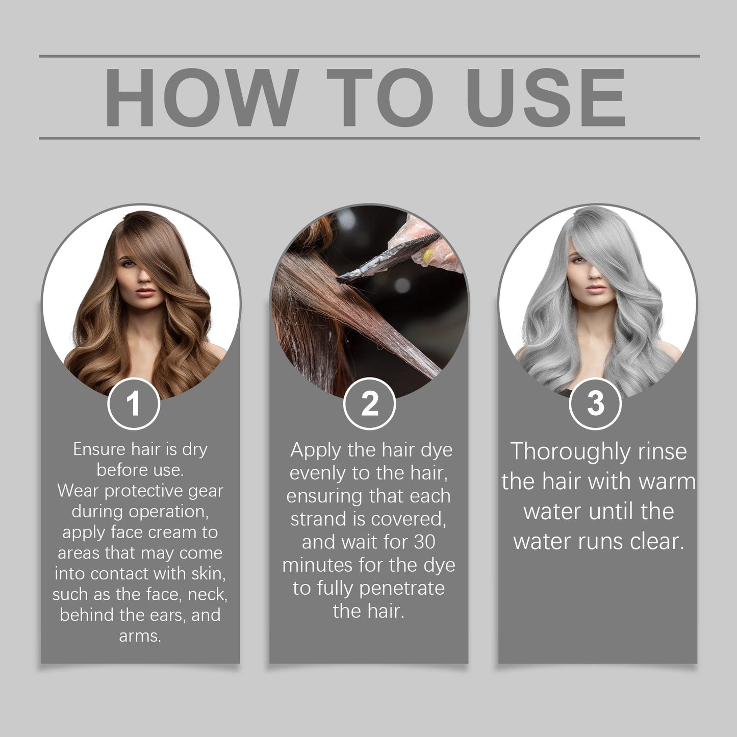 Grey Hair Cream Moisturizes Hair For A Long Time