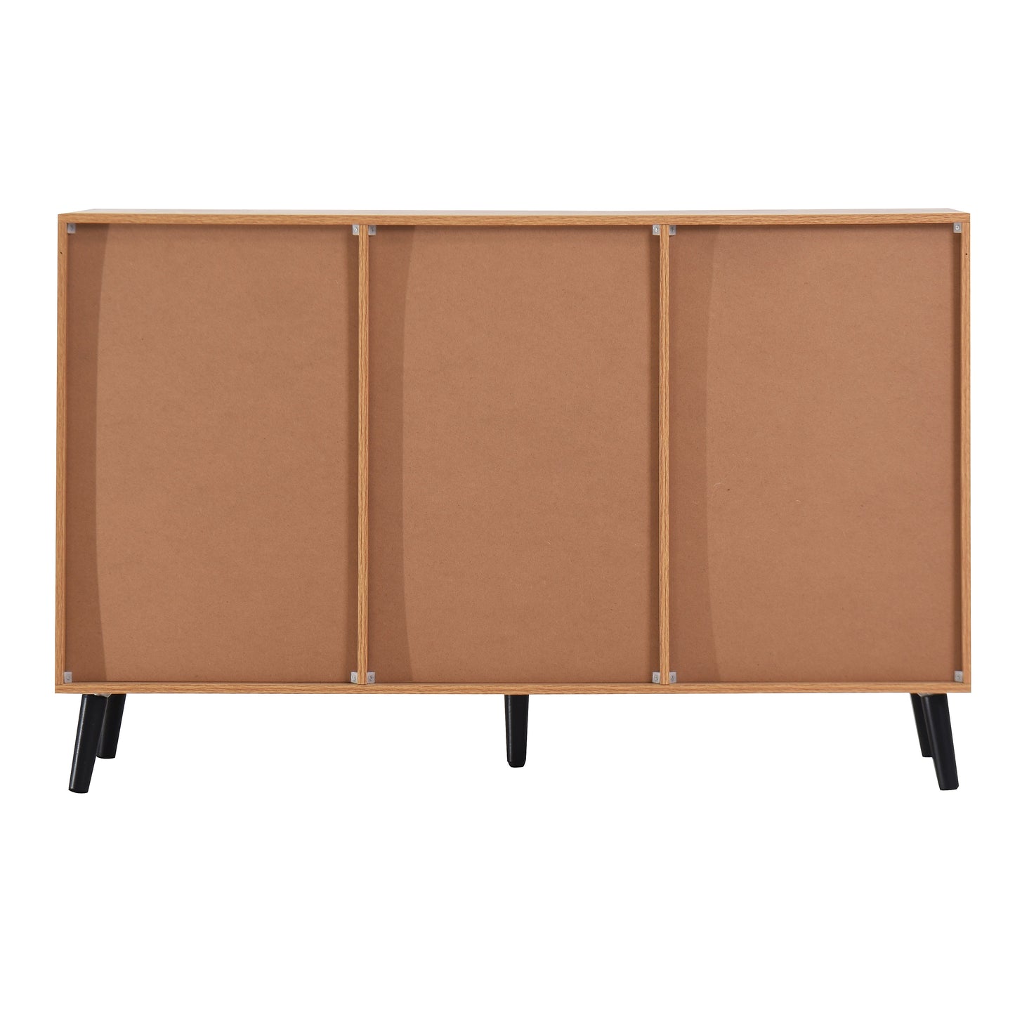 Side panel buffet cabinet with storage room, 47.2 "natural wood color kitchen cabinet with 3 drawers and 2 doors