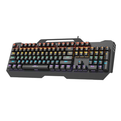 Wired RGB Chicken Eating Green Axis Mechanical Esports Metal Gaming Keyboard