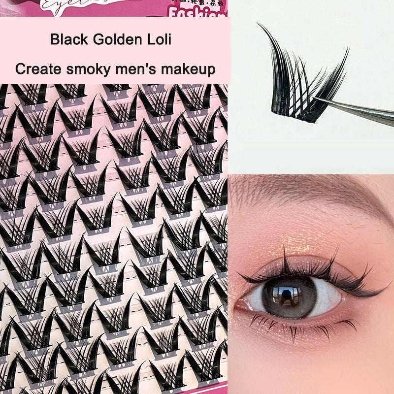 Sunflower Comics Pure Desire Eyelash Simulation Natural Thickening Large Segmented Trilogy False Eyelash Laziness