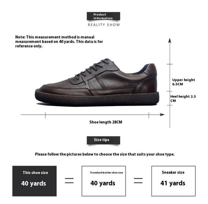 Men's Vintage Low Top Leather Sneakers