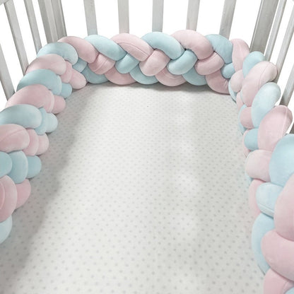 Woven baby bed surround anti-collision strip four strand Fried Dough Twists braid wrapped around the bed surround ins baby child