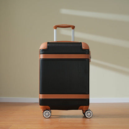 Hardshell Luggage Sets 3 Piece double spinner 8 wheels Suitcase with TSA Lock Lightweight 20''24''28'' Black + ABS