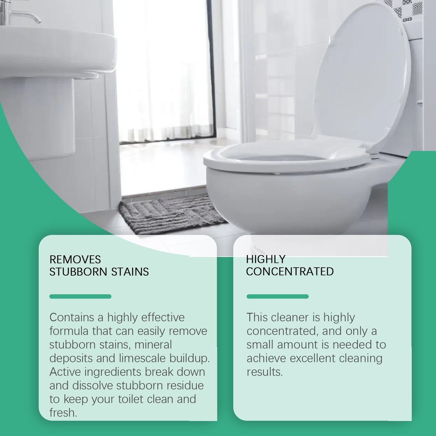 Toilet Toilet Decontamination Cleaner, Multi-Effect Dirt Dissolver Toilet Tile Cement Floor Decontamination