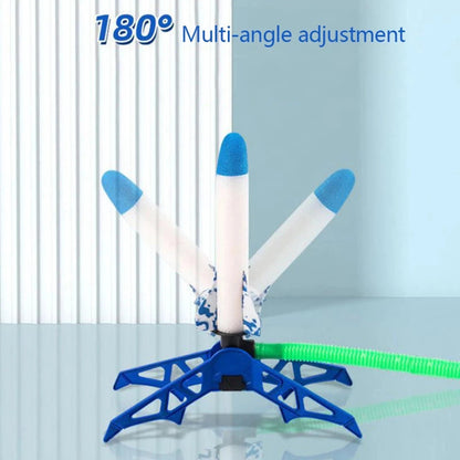 Children's Foot Plastic Rocket Launcher Pressure Air Outdoor Science Educational Toy Multiplayer Game Toy For Gift 3 Rocket