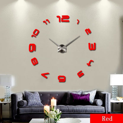 Oversized Acrylic Wall Clock, Modern Art Decor