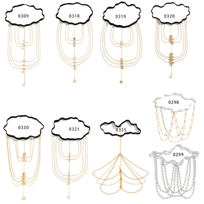 Pure desire butterfly tassel leg chain female sweet cool multi-layer chain star shaped leg ring sexy thigh chain