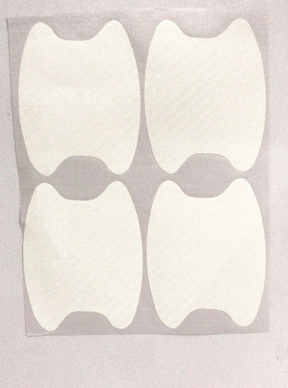 4pcs Set Of Door Stickers Carbon Fiber Scratch-resistant Car Handle Stickers