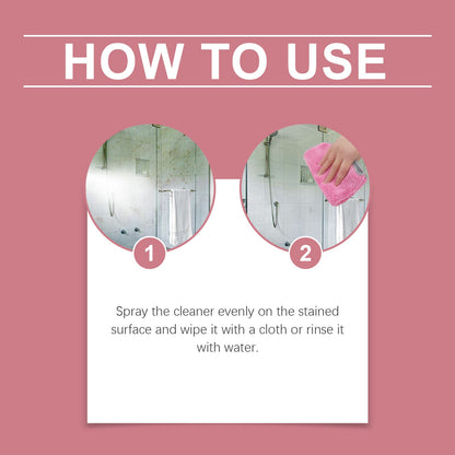 Bathroom Water Stain Remover, Bathroom Glass Door Bathtub Tile Stain Scale Cleaning Cleaner