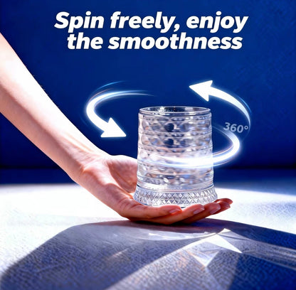 CrystalTwirl Rotating Drink Glass