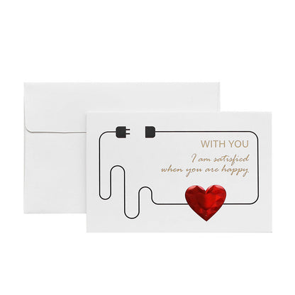 Red Heart Greeting Card Forever Love