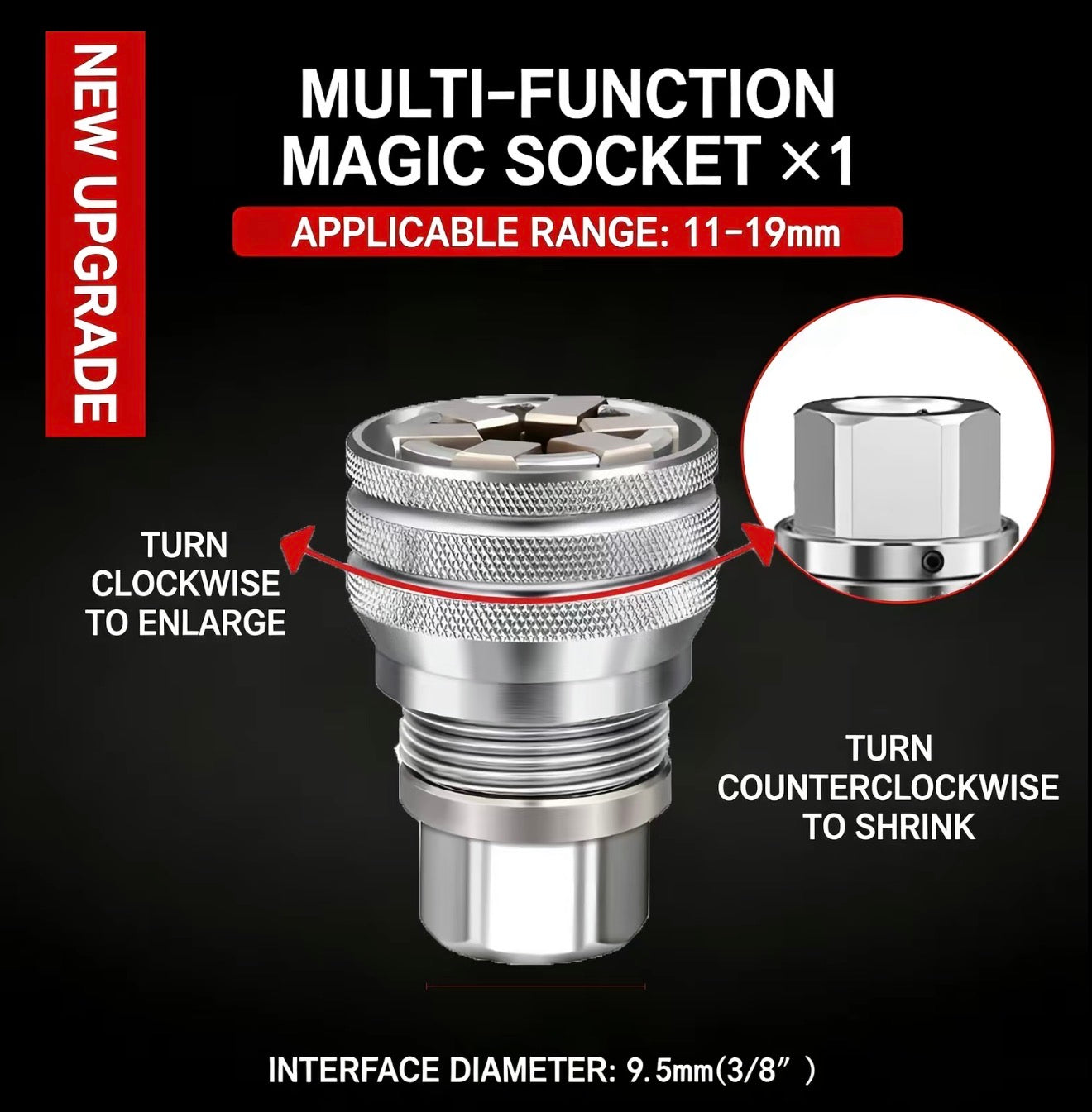 AutoGrip Universal Socket Tool