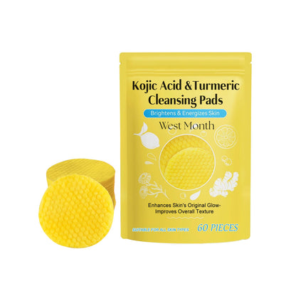Turmeric Acid Cleaning Pad Brightening Cleaning Gentle Moisturizing Nourishing Care Cleansing Pad