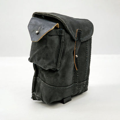 Cold War: Directly sourced original Russian items. Issued - Soviet Marines' black 4 - compartment AK mag pouch.