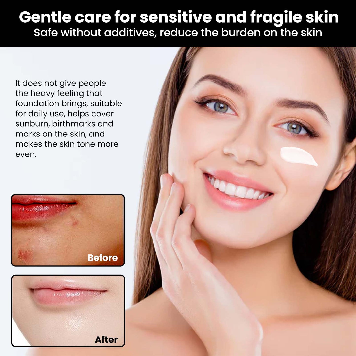 Moisturizing Toning Cream, Light Makeup To Hide Spots Hydrating Moisturizing Beauty Brightening Cream For Lazy Skin