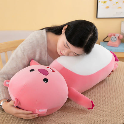 Super cute beaver long doll cute beaver headboard pillow super soft one-piece pillow gift