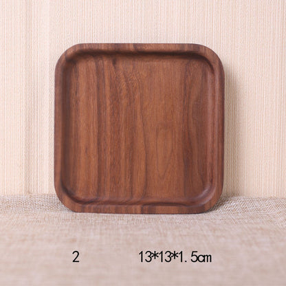Japanese Style Black Walnut Rectangular Dinner Plate