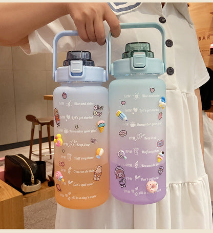 2-Liter Portable Water Bottle Summer Cup
