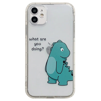 Simple Transparent Airbag Anti-Fall Phone Case for Couples