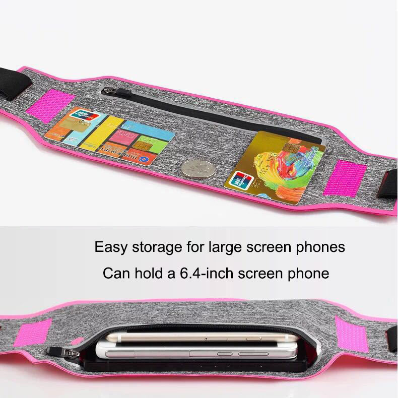 Outdoor unisex sports running mobile waist bag, waterproof Lycra close fitting ultra-thin waist bag