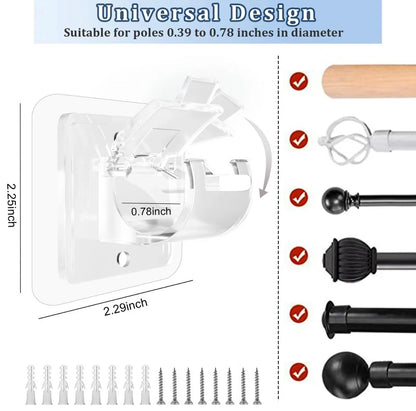 CrystalFix Curtain Rod Hooks Set