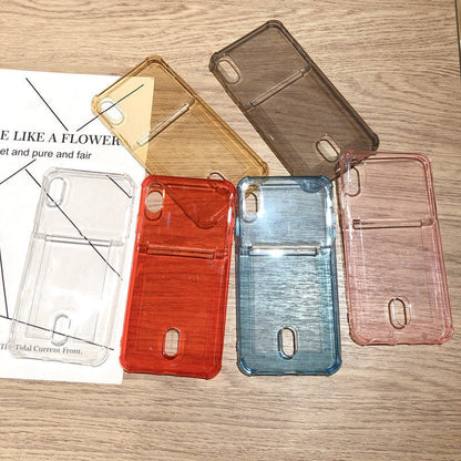 Apple Transparent Card Holder Phone Case