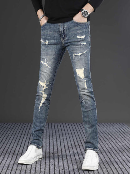 Men's Slim Fit Skinny Ripped Jeans