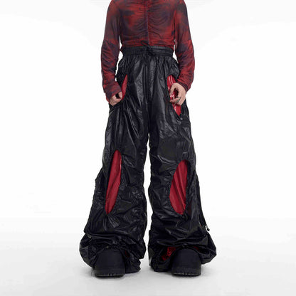 Original Niche Pleated Hollow Drawstring Pants