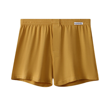Loose Breathable Plus Size Men's Solid Color Boxers
