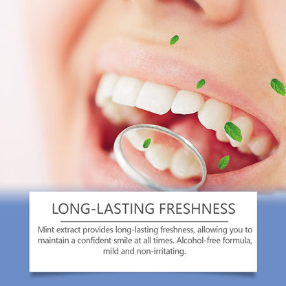 Triple Teeth Mouthwash, A Fresh Mint Daily Mild Odor Cleaning Teeth Mouthwash