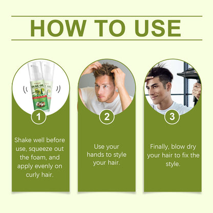 Hair Styling Foam Mousse Refreshing Oil Control Light Protection Volume Fluffy Long-Lasting Styling Dry Hair Mousse