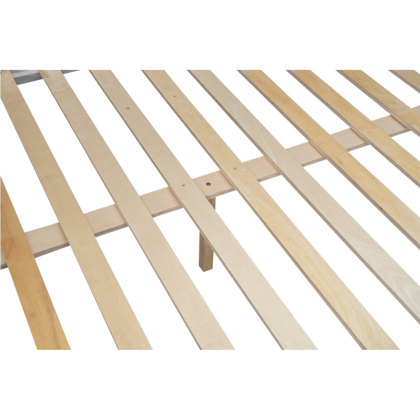 Wood Twin over Full Bunk Bed with Ladder White