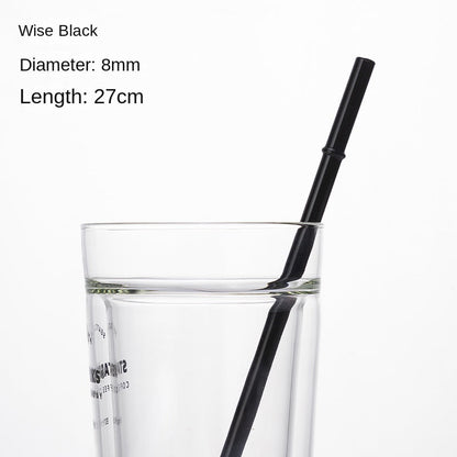 Eco-Friendly High Borosilicate Glass Straw Durable Heat-Resistant Starbucks Kids Straw 27cm Customized