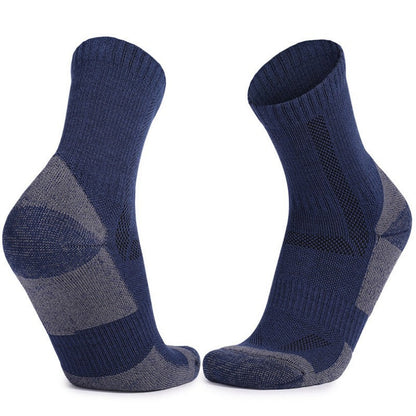 Merino Wool Socks Long Tube Professional Ski Socks Thickened Warm Full Wool Hoop Anti slip Pressure Sports Socks Breathable