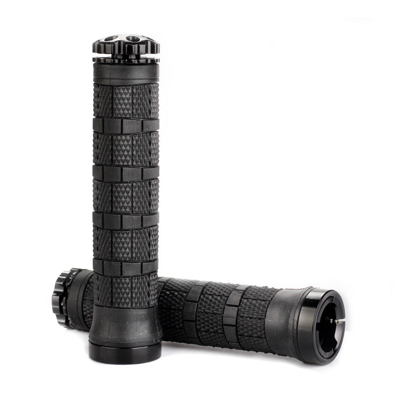Mountain Bike Rubber Handle Aluminum Alloy Integrated Plug Lock Handle Riding Equipment Accessories